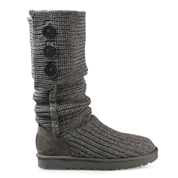 UGG classic cardy knit boots grey - Picture 1 of 10